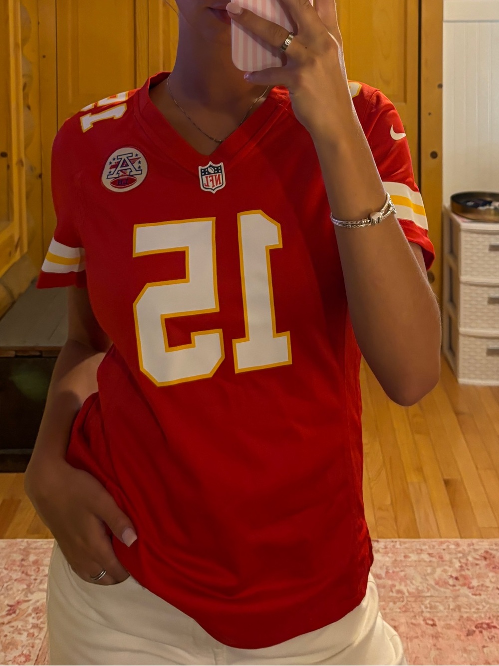 Nike Red NFL On-Field Jersey Hem Patch - Picture 3 of 8